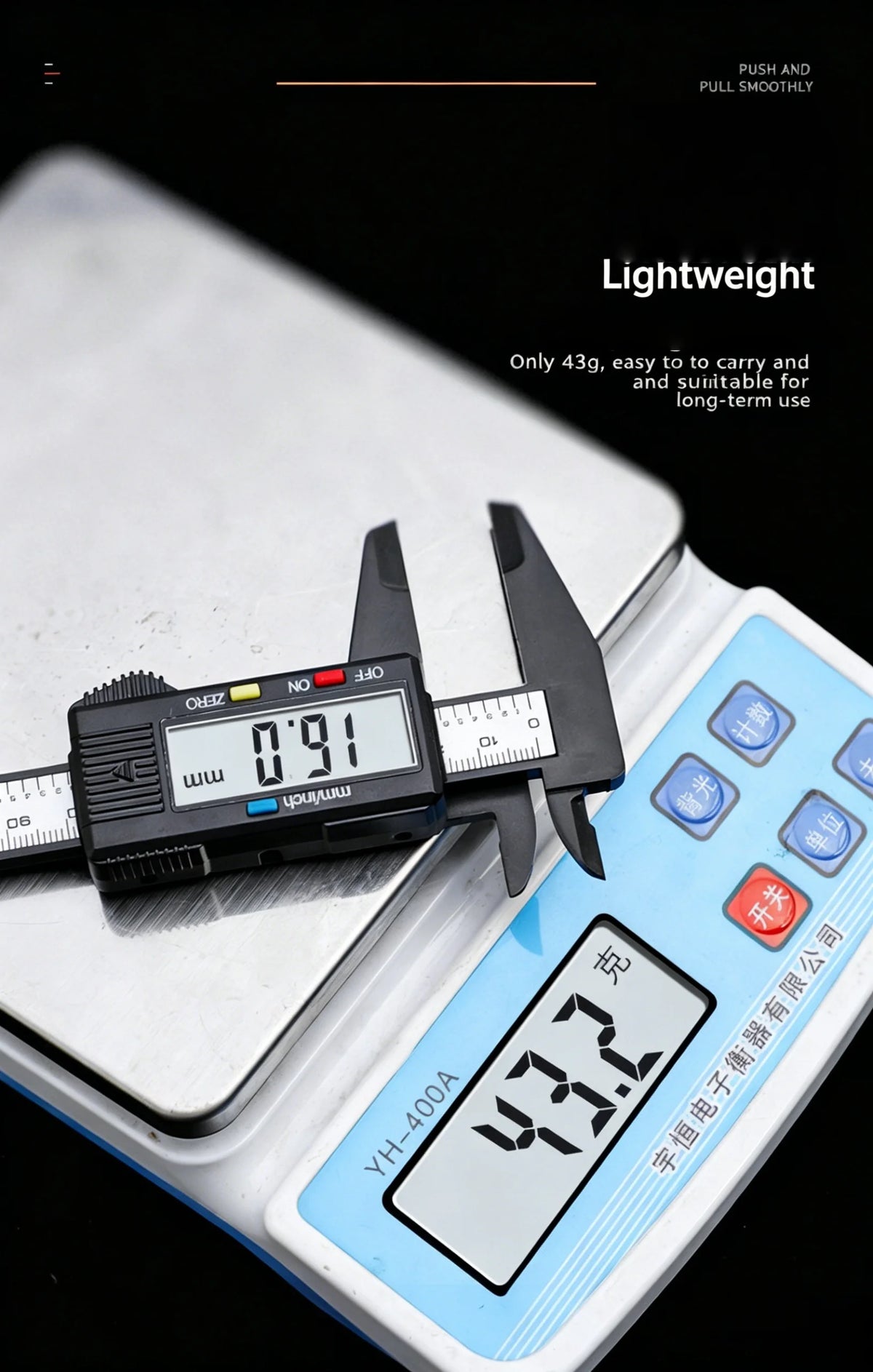 Digital Caliper Measuring Tool Carbon Fiber Vernier Gauge Micrometer