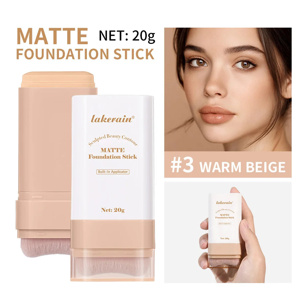 Matte Foundation Stick with Built-in Blending Brush - 44