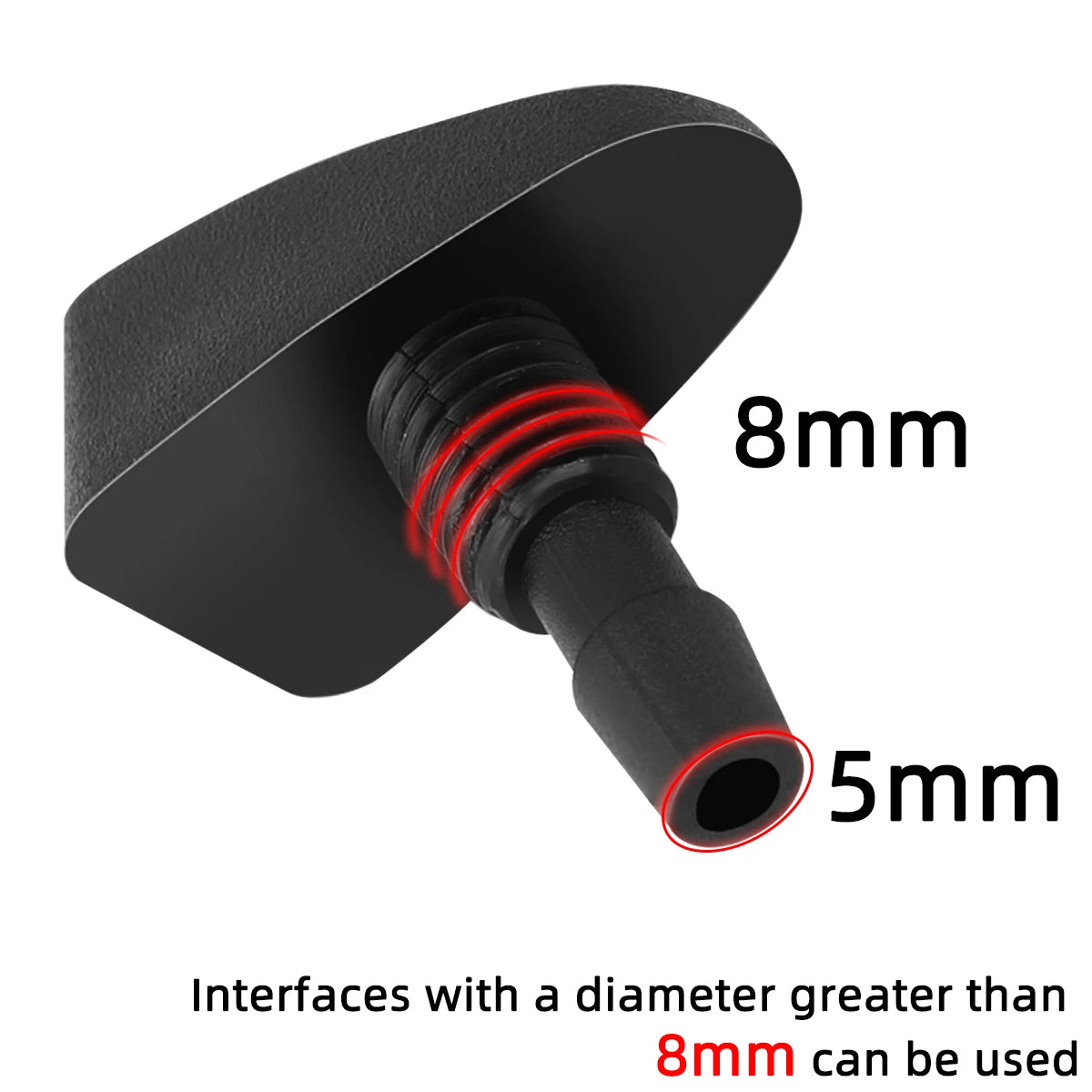 Universal Adjustable Car Windshield Wiper Washer Nozzle Kit - 4