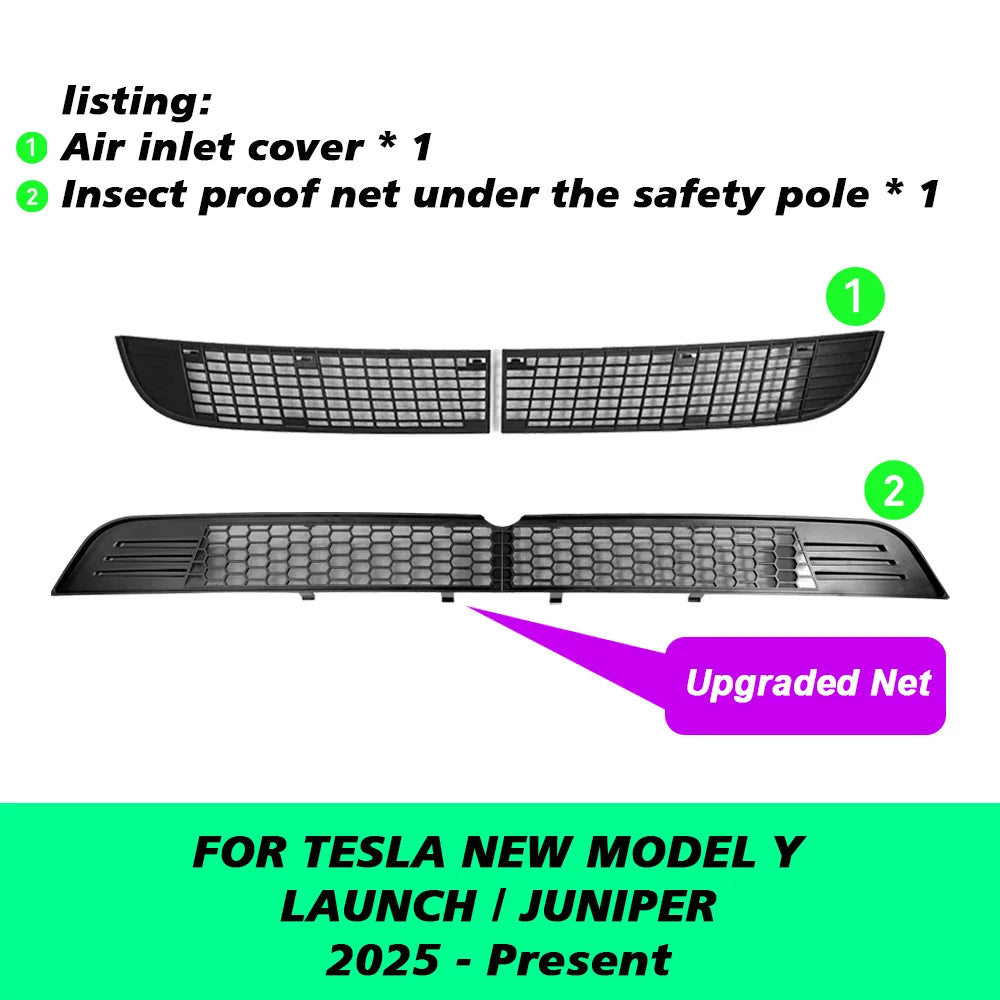 Front Air Intake Insect-Proof Mesh for Model Y 2025+