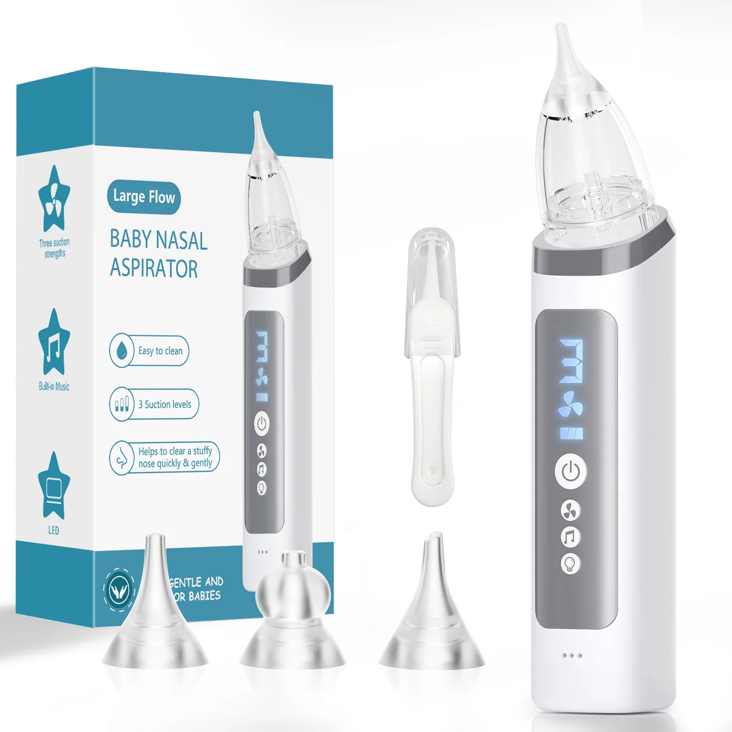 Electric Baby Nasal Aspirator with Music and 3 Suction Levels - 18