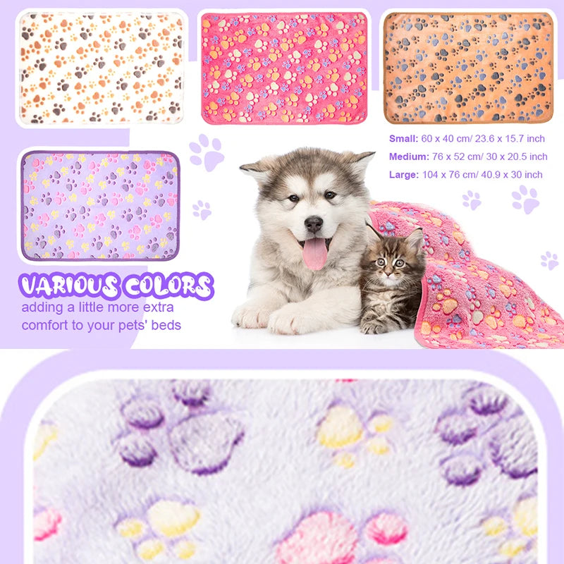 Soft Fluffy Fleece Pet Blanket for Dogs and Cats
