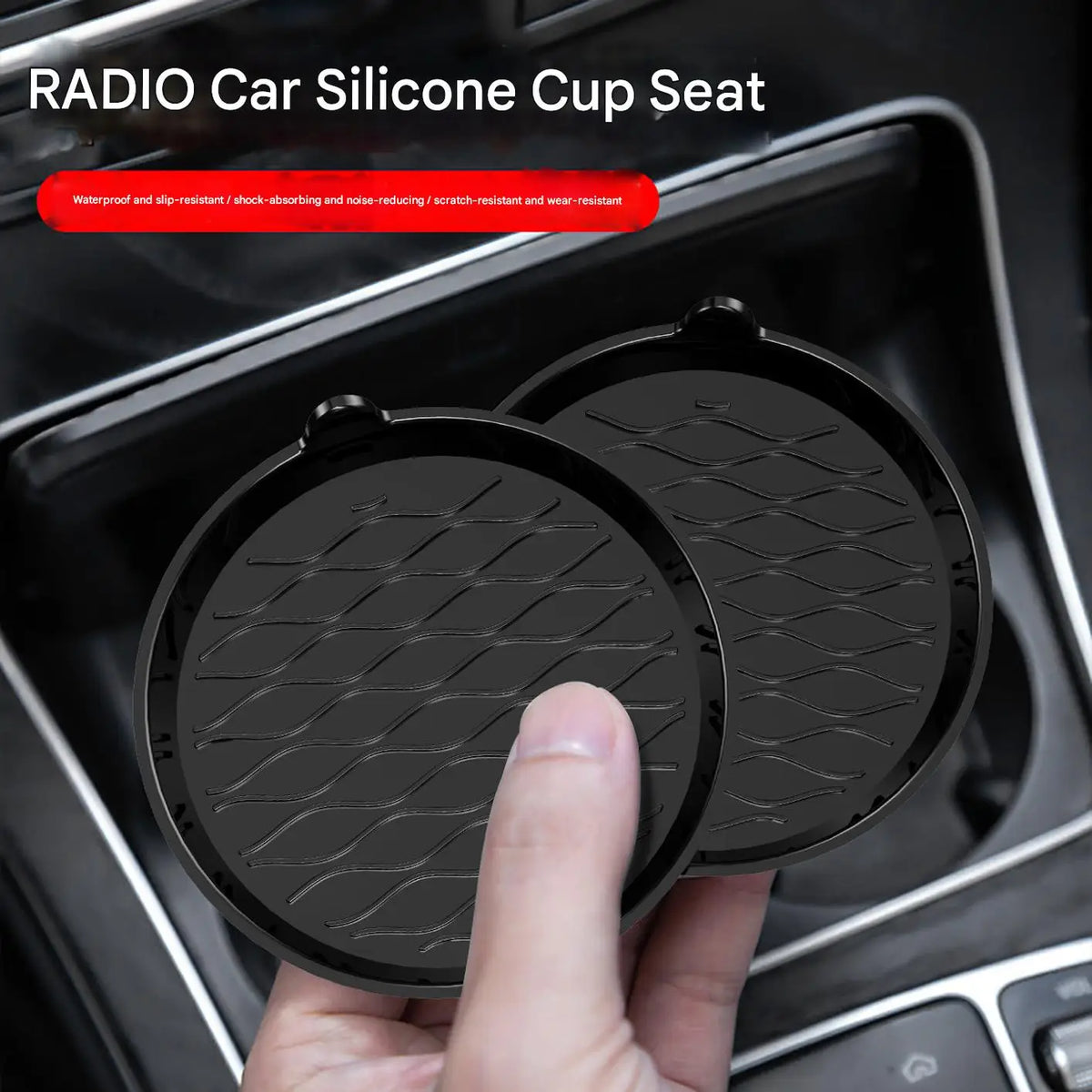 Universal Anti-Slip Car Cup Holder Silicone Mat