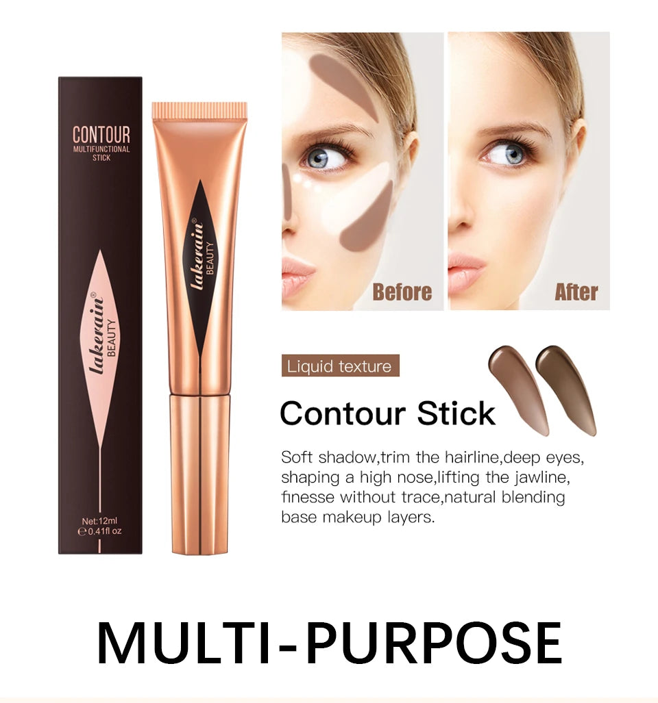 Liquid Face Contouring, Blush, and Highlighter Wand with Cushion Tip