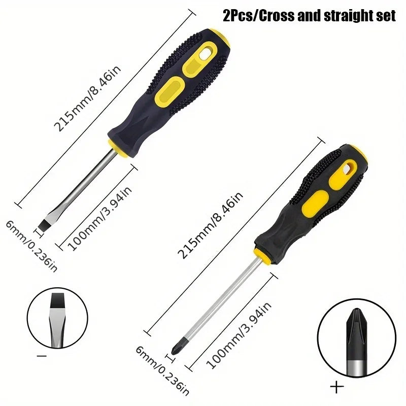 Professional Magnetic Screwdriver Set with Cushion Grip