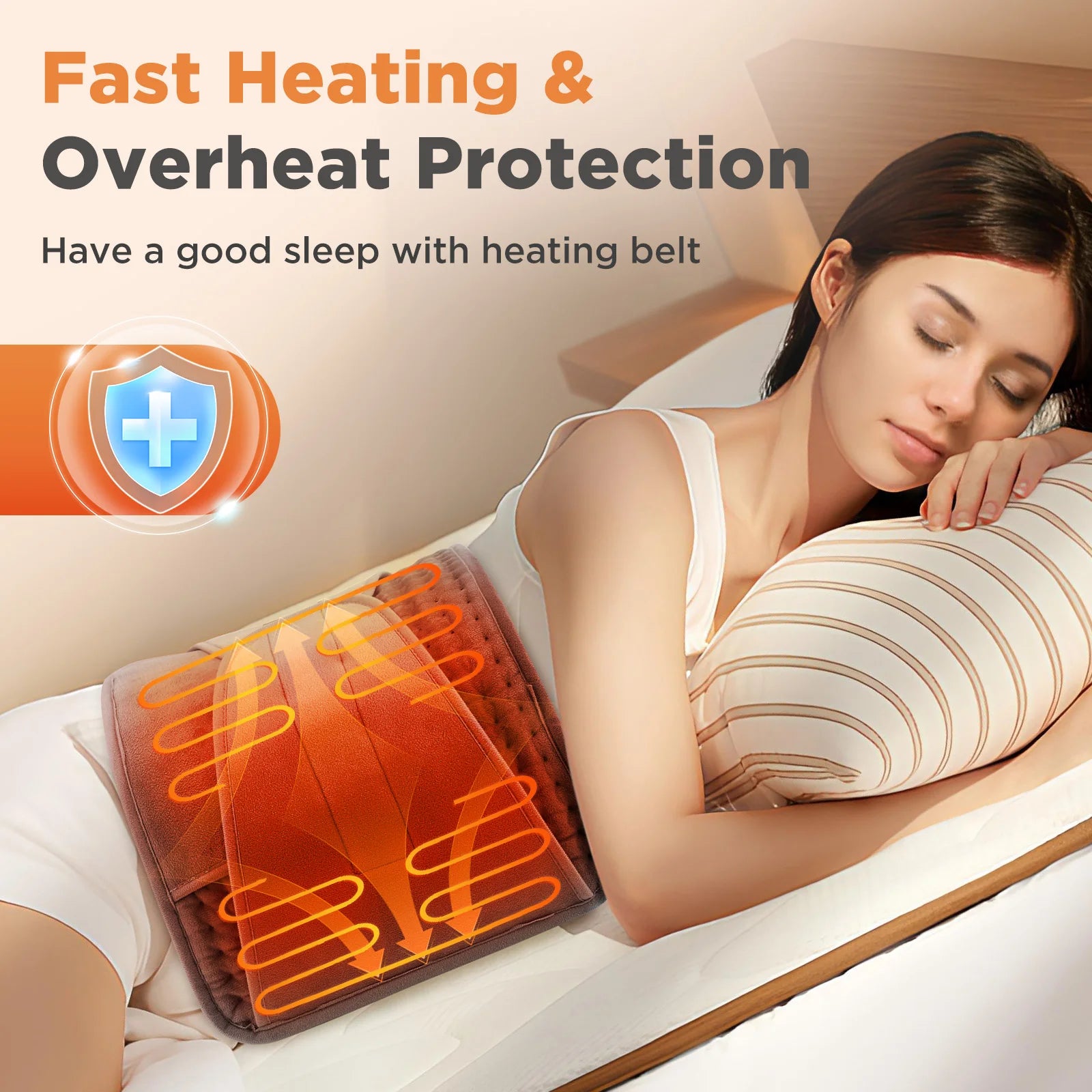 Electric Heated Waist Wrap with Hand Pockets and Timer - 10