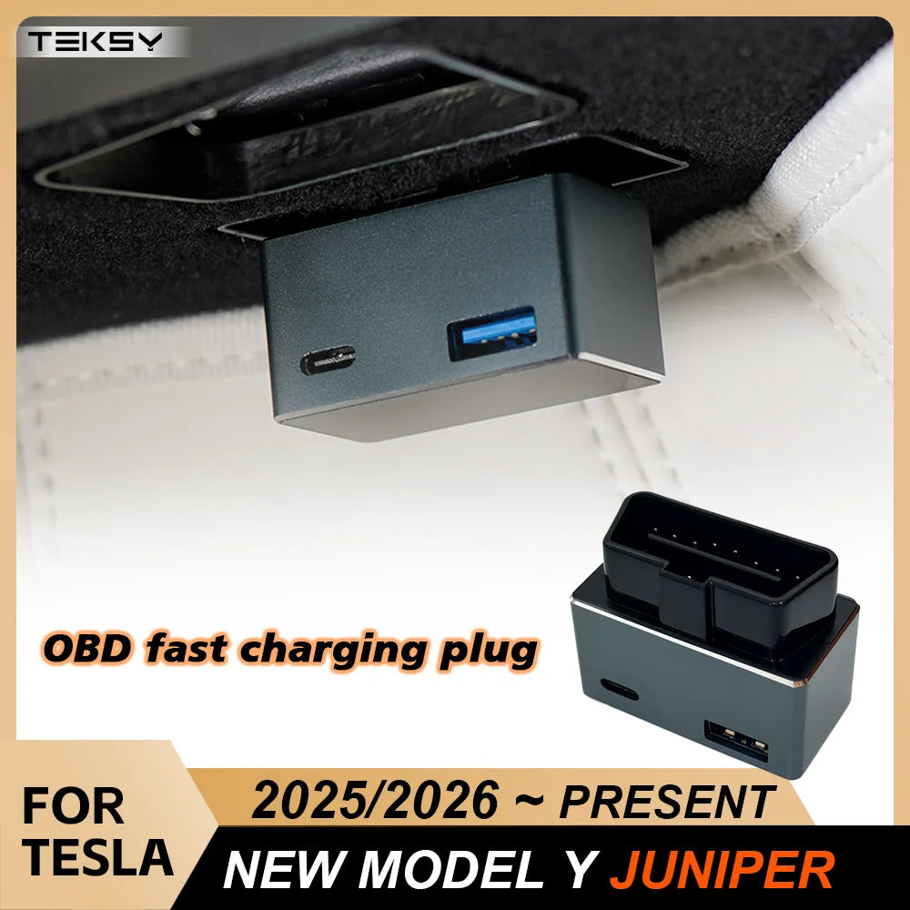 OBDII Fast Charging Adapter for Tesla Model Y Juniper - 1