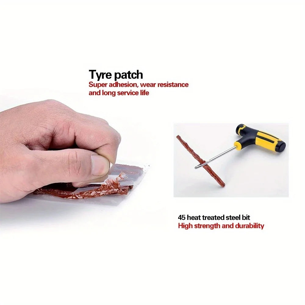 Emergency Tire Repair Tool Kit for Cars and Motorcycles