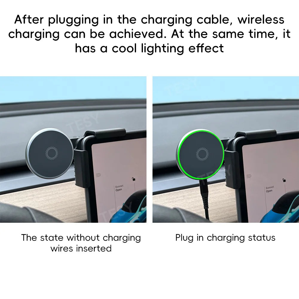 Magnetic Wireless Car Charger Mount for Tesla Screen - 5