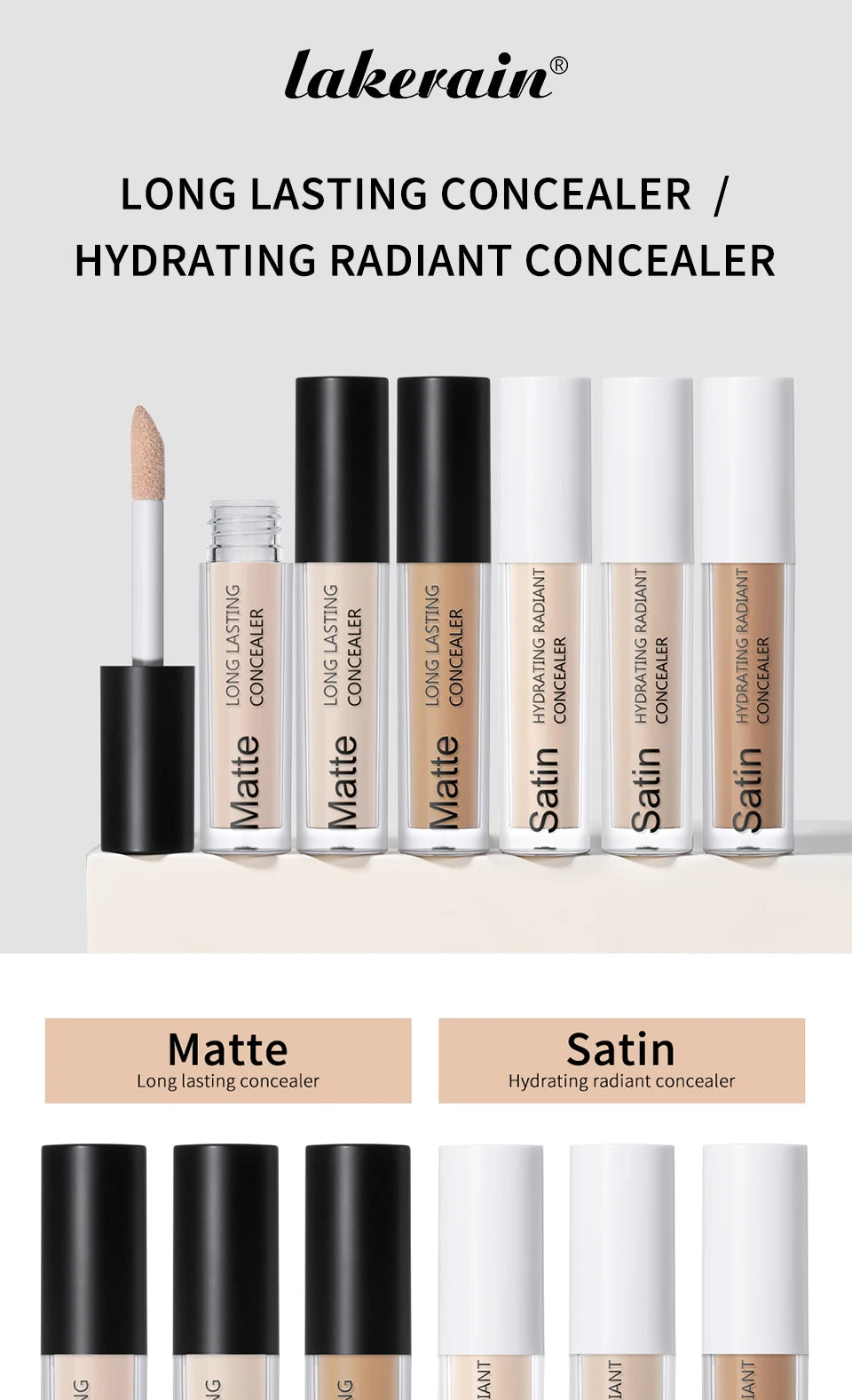 Full Coverage Long-Lasting Liquid Concealer for All Skin Types