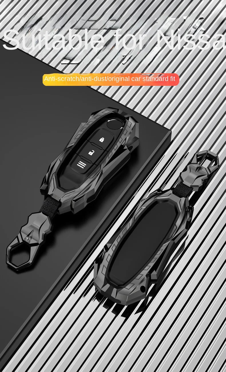 Protective Galvanized Alloy Car Key Case Cover for Nissan and Infiniti - 5