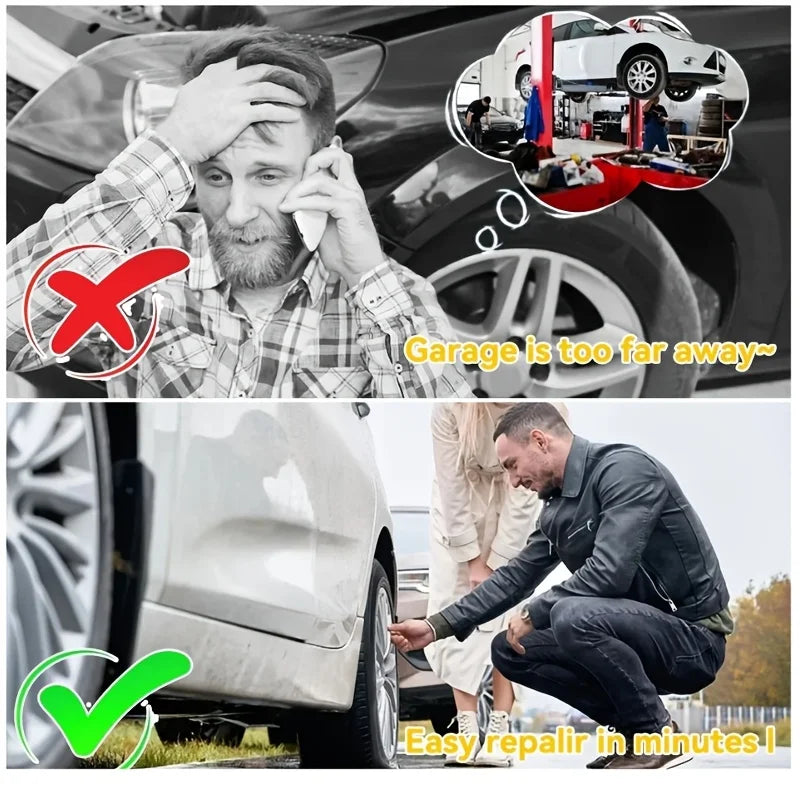 Emergency Car Tire Repair Kit for Quick Flat Fixes