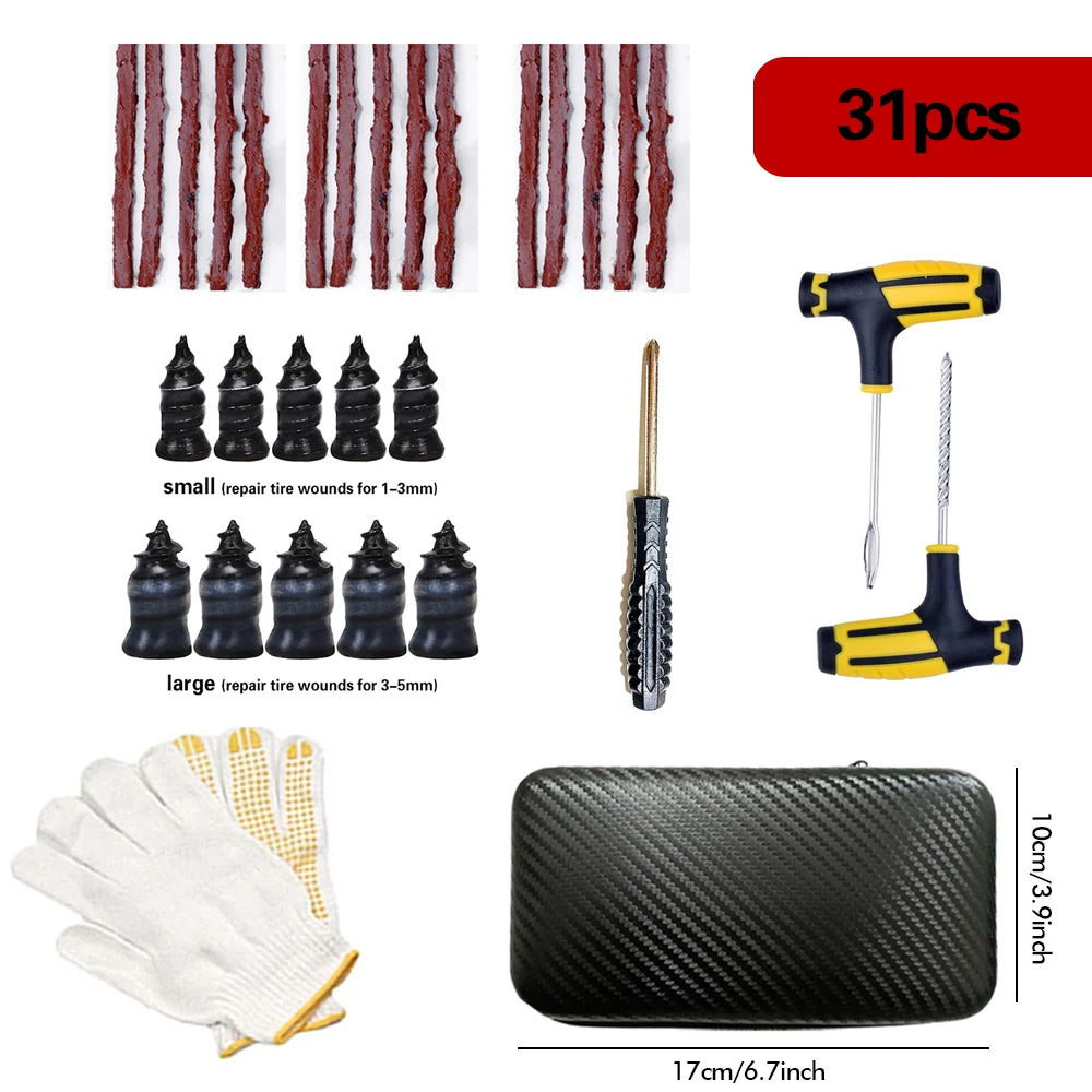Emergency Tire Repair Kit for Cars and Motorcycles - 19