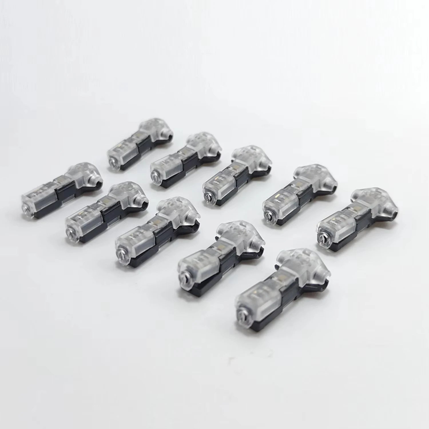 T1 2 Pin Wire Connector Snap On No Solder Quick Splice Terminal Block - 8