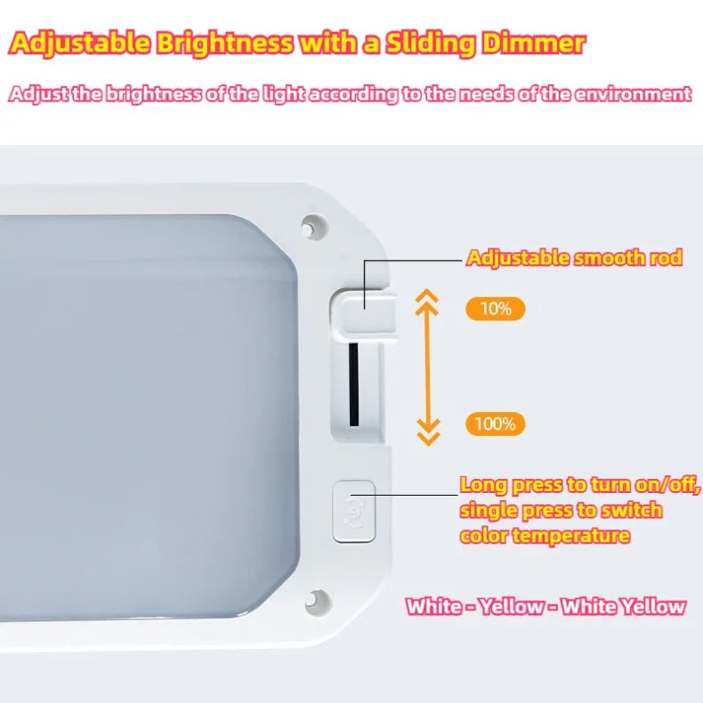 Dimmable LED Ceiling Light with Remote for RV and Boat