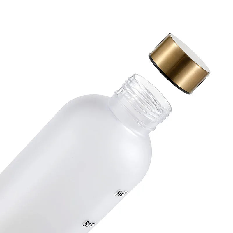 1L Motivational Water Bottle Leakproof Frosted Sport Hydration Flask