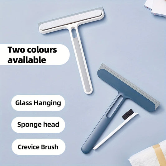 Multipurpose Silicone Glass Squeegee and Cleaning Brush Set