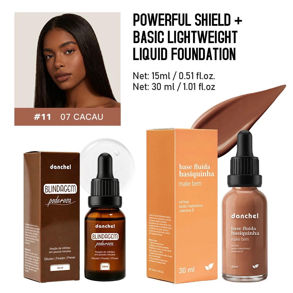 Liquid Foundation and Primer Makeup Set - 18