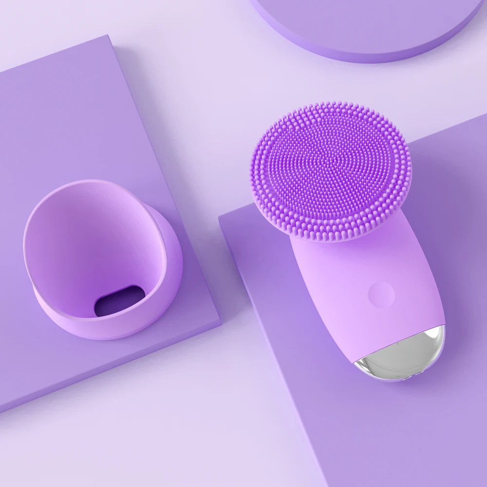 Electric Silicone Sonic Facial Cleansing Brush