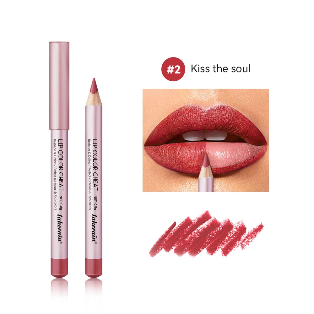 Waterproof Matte Lip Liner Pencil Set - 23