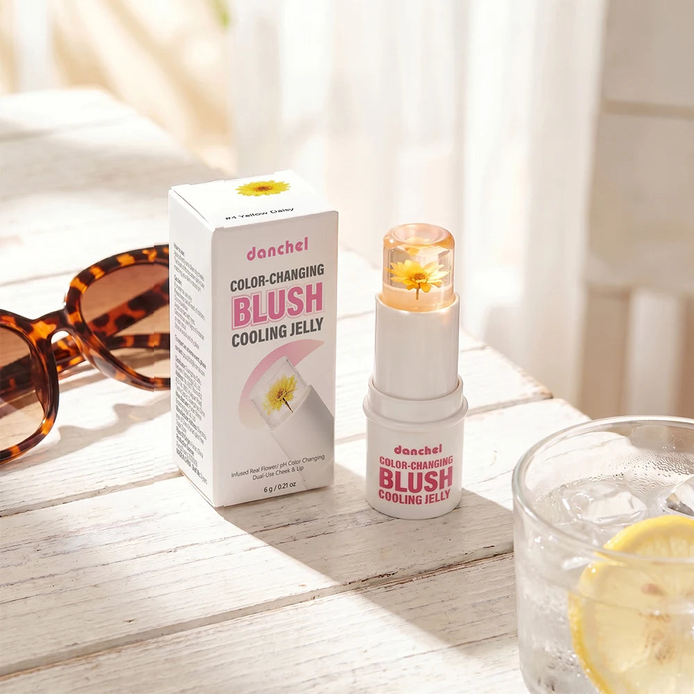 pH Adaptive Color-Changing Jelly Blush for Lips, Cheeks, and Eyes