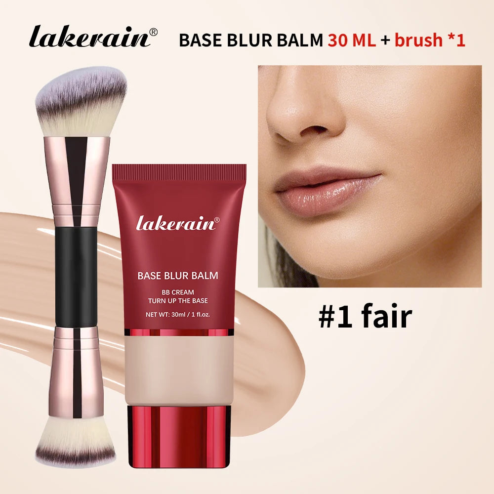 Matte Foundation Balm and Dual-Ended Makeup Brush Set