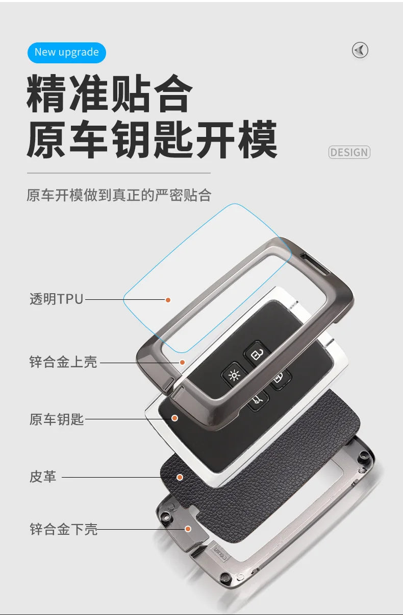 Leather Protective Car Key Case Cover