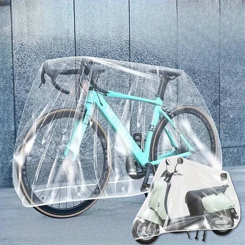 Disposable Waterproof Transparent Bicycle and Motorcycle Rain Cover