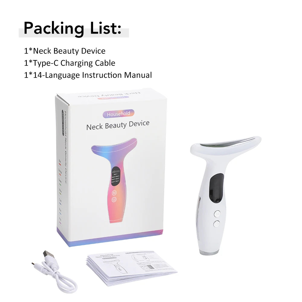 7-Color LED Neck and Face Lifting Beauty Device