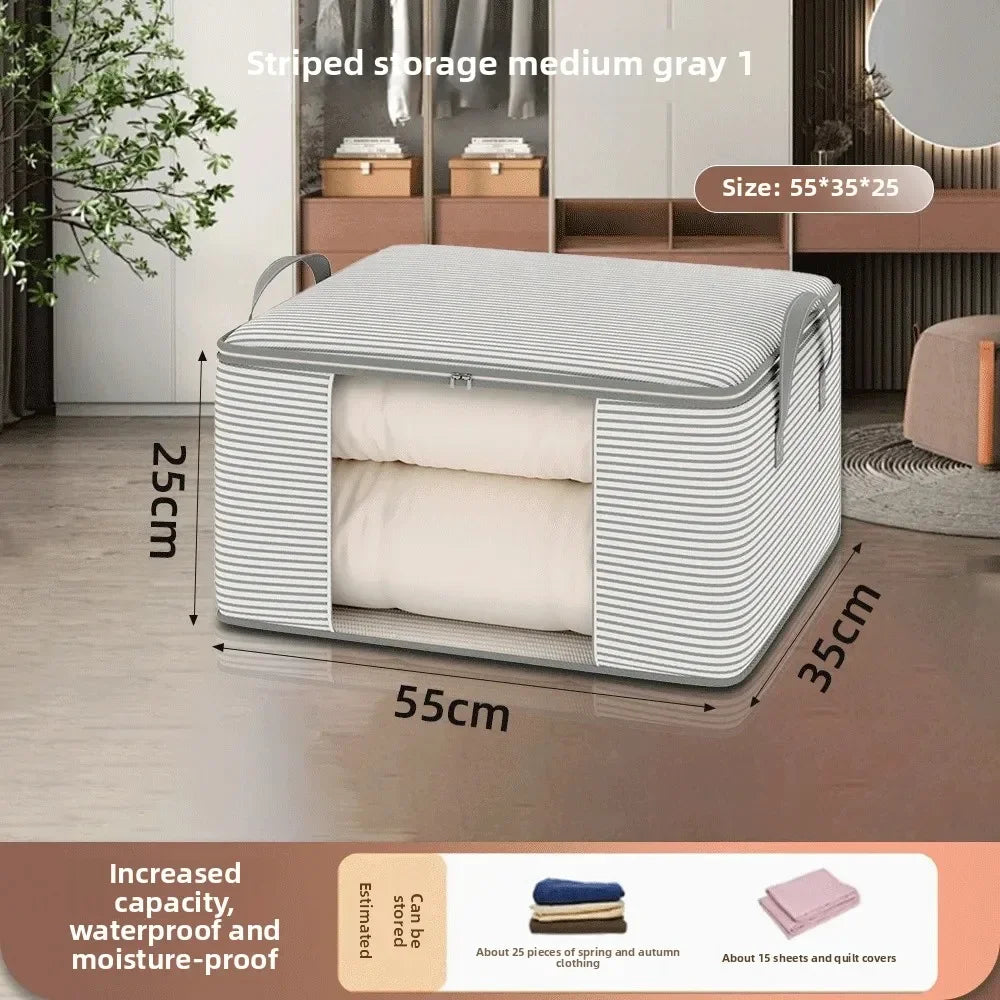 Large Foldable Quilt and Clothing Storage Organizer Bag - 11