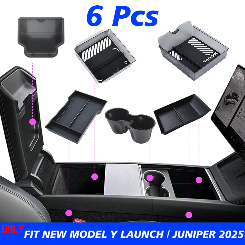 Center Console and Armrest Storage Organizer for Tesla Model Y Juniper - 33