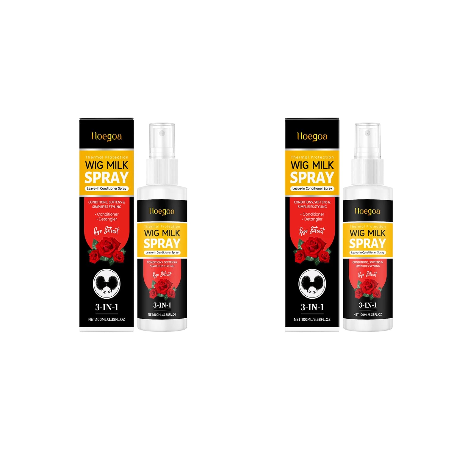 3-in-1 Rose Wig Conditioning and Detangling Spray - 13