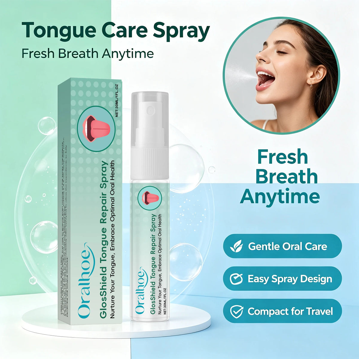 Tongue Repair Spray for Fresh Breath and Oral Comfort