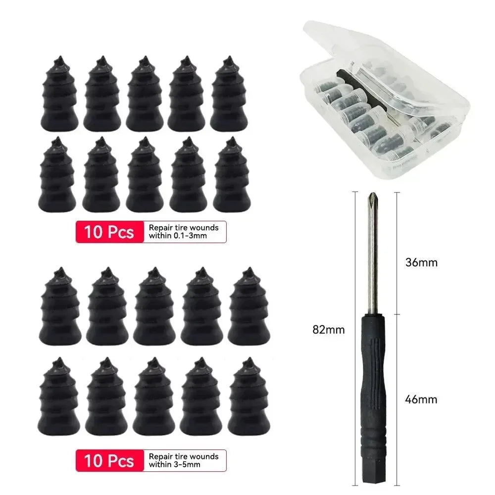 Emergency Tubeless Tire Repair Nail Kit for Car and Motorcycle