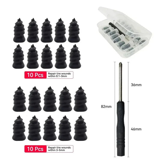 Emergency Tubeless Tire Repair Nail Kit for Car and Motorcycle