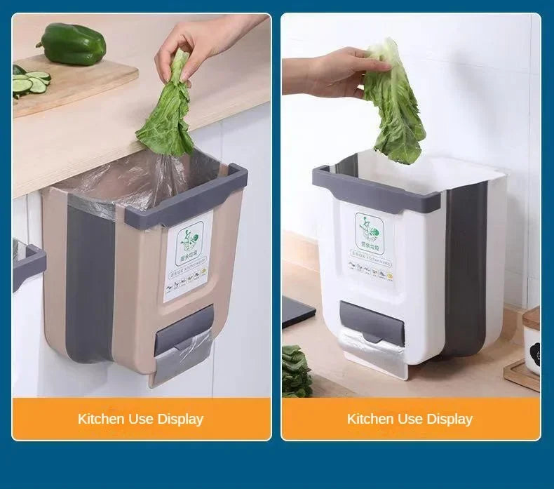 Foldable Hanging Trash Can for Kitchen and RV - 16