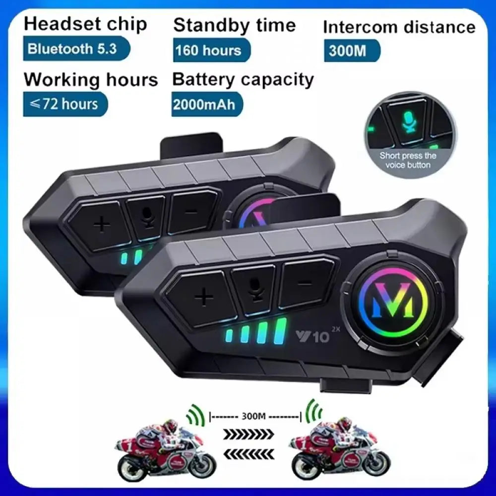 Bluetooth Motorcycle Helmet Intercom Headset Wireless Intercom System