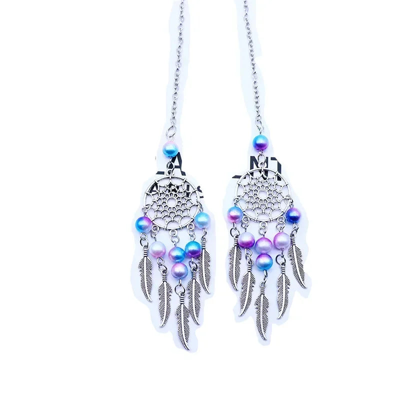 Dreamcatcher Moon and Star Rearview Mirror Car Pendant - 4