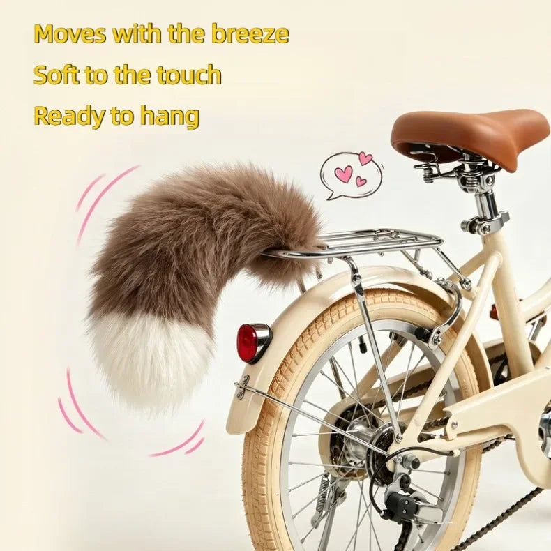 Electric Wagging Tail Car Ornament Remote Control Plush Auto Accessory - 9