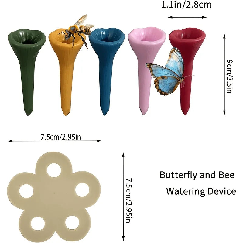 Flower Shape Bee and Butterfly Drinking Water Feeder Station