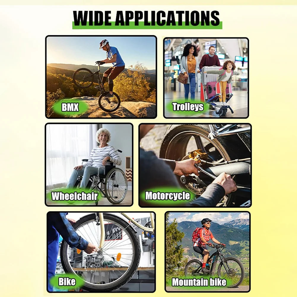Glue-Free Bike Tire Puncture Repair Patch Kit