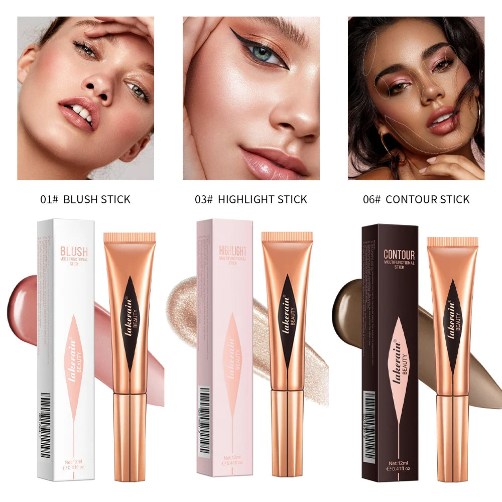 Liquid Face Contouring, Blush, and Highlighter Wand with Cushion Tip - 25