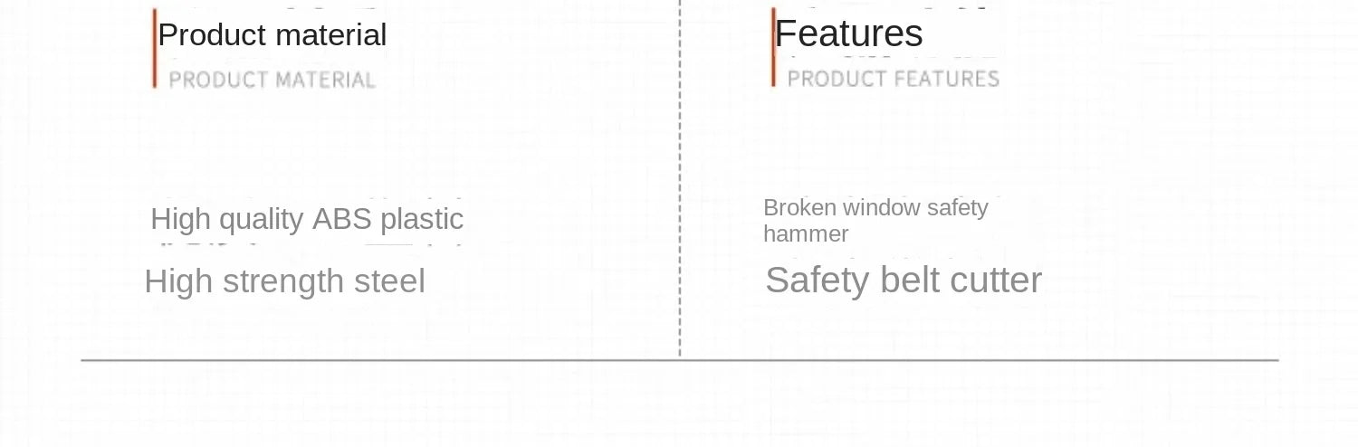 2-in-1 Car Emergency Safety Hammer and Seat Belt Cutter - 19