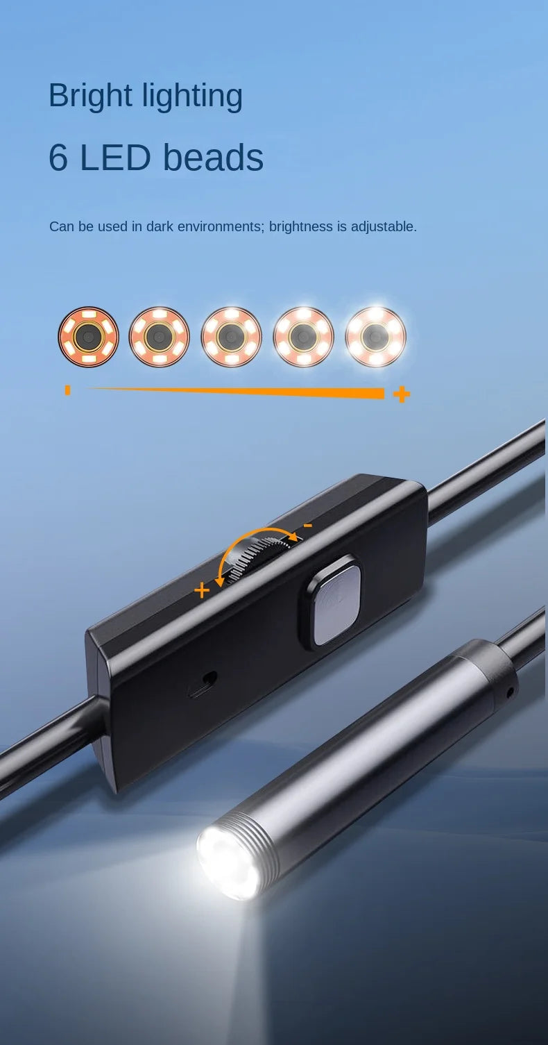 HD Waterproof Inspection Endoscope Camera for Android and PC