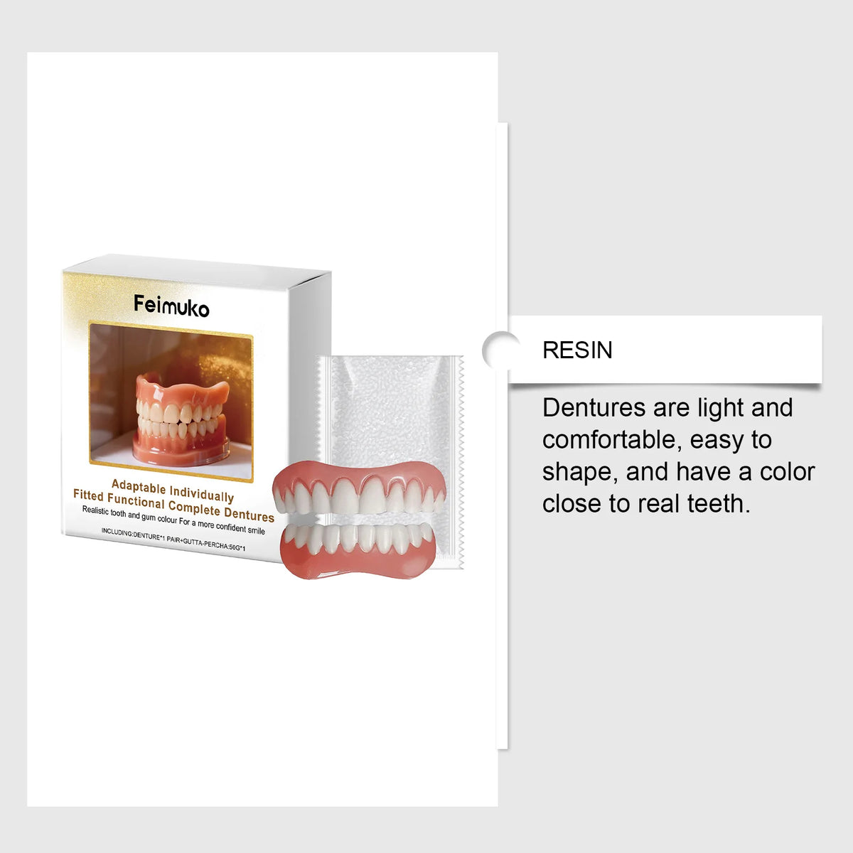 Custom Fit Cosmetic Denture and Reline Kit for Confident Smile