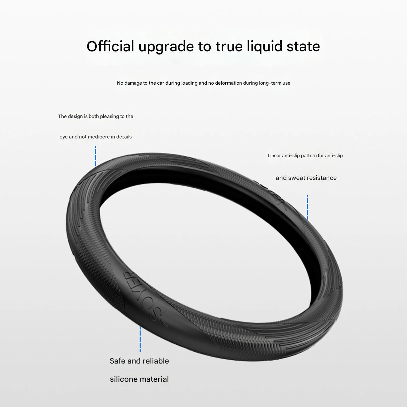 Universal Non-Slip Silicone Steering Wheel Cover - 4