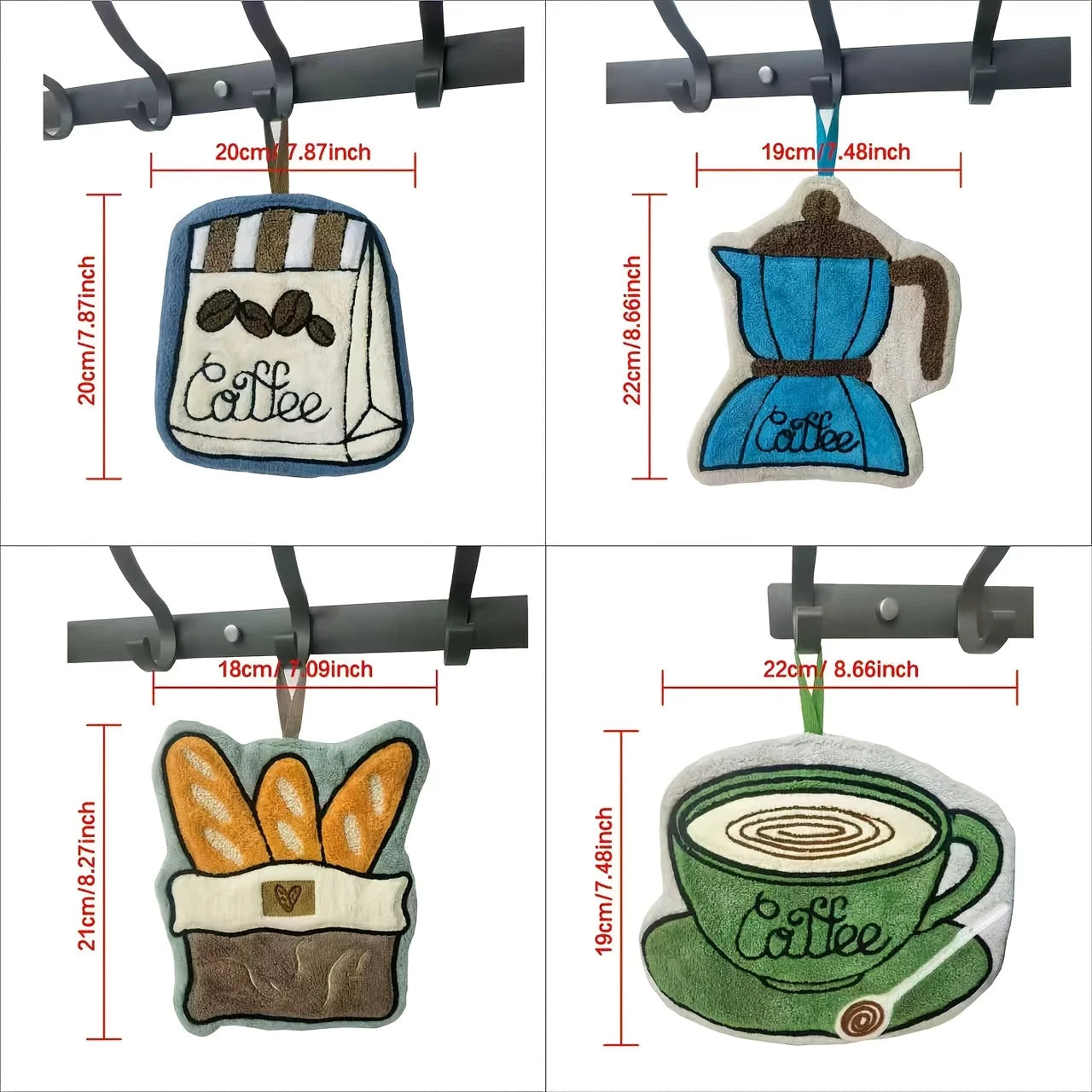 Quick-Drying Hanging Decorative Hand Towel for Kitchen and Bathroom - 6