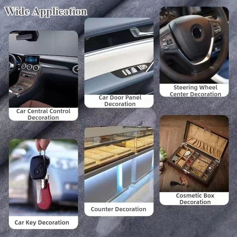 Self-Adhesive Suede Fabric Wrap for Car Interior and DIY Projects - 3