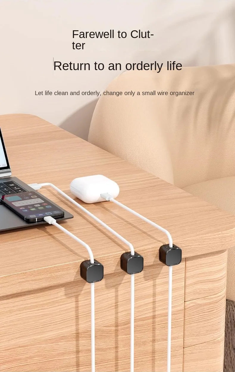 Adjustable Adhesive Cable Organizer Clips for Desk and Home - 8
