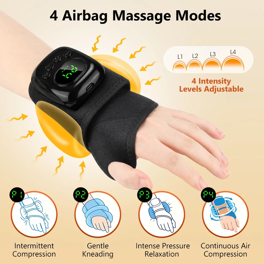 Cordless Heated Air Compression Wrist Massager - 2